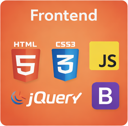 Frontend: HTML5, CSS3, JavaScript, jQuery, Bootstrap